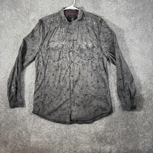 Tranquility Mayhem Shirt XL Western Studded Moto Punk Rockstar Grunge Goth Edgy